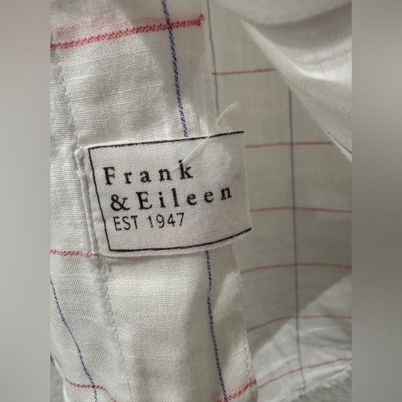 Frank & Eileen Fiona Sleeveless Button-Up Collared White Plaid Cotton Shirt XS - Picture 8 of 15